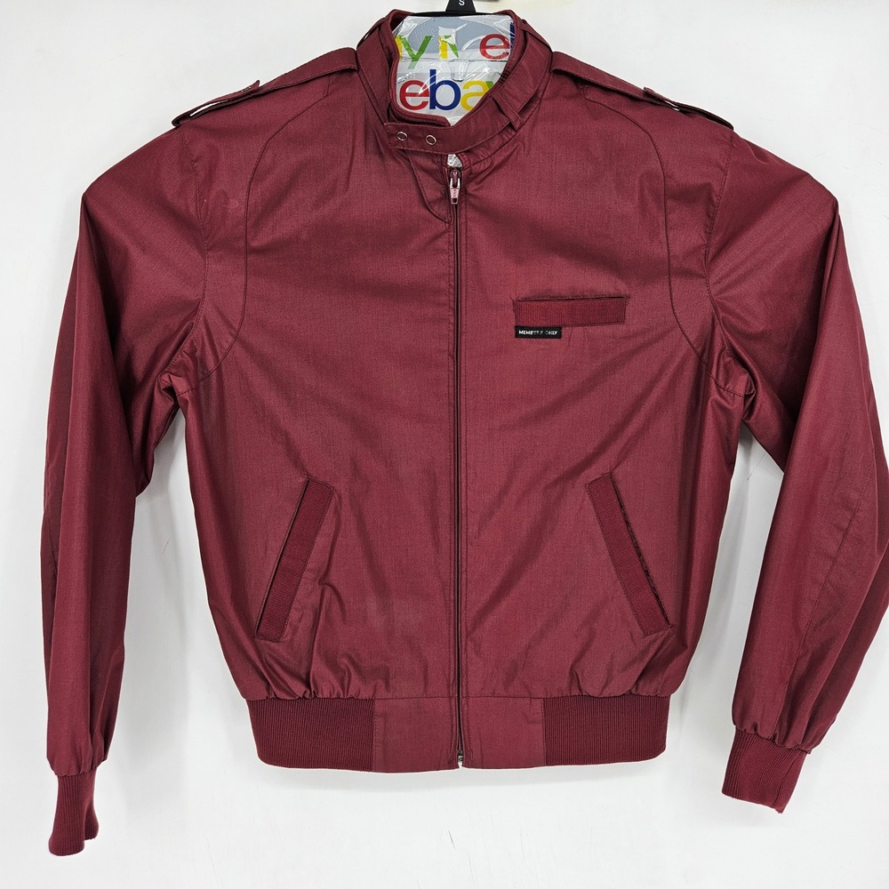 Vintage Members Only Jacket Mens 42 Classic Iconic Racer Burgundy 80s 90s Bomber